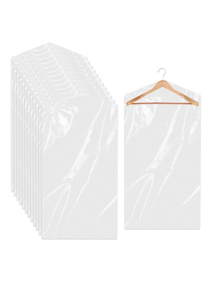 20 حزمة أكياس الملابس لملابس معلقة أكياس الملابس البلاستيكية ملابس واضحة تغطي أكياس المنظف الجاف معلقة أكياس الملابس المضادة للغبار للمنظفة الجافة ، التخزين المنزلي ، السفر (60x90 سم) - Image 1